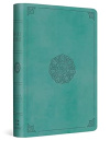 ESV Value Compact Bible - TruTone, Turquoise, Emblem Design